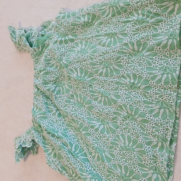 NWT LOFT Mint Floral Lace Blouse And Skirt Set Medium - Picture 5 of 12